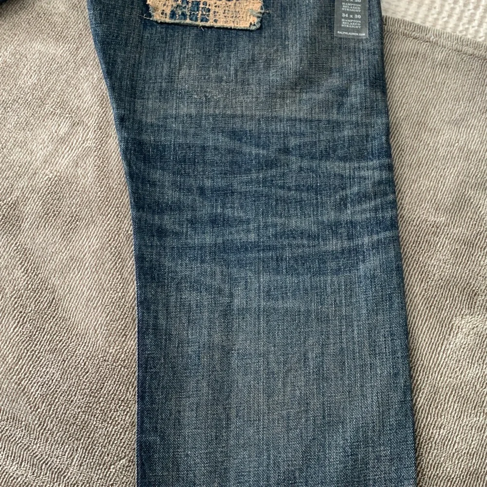 Polo by Ralph Lauren Men’s Blue Patchwork Straight Jeans - Picture 10 of 10